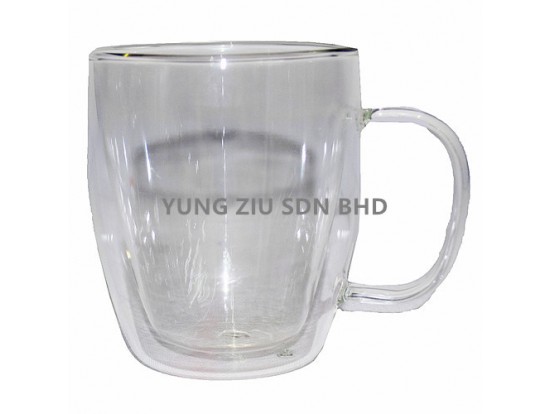 350MLDOUBLE GLASS CUP9*11CM